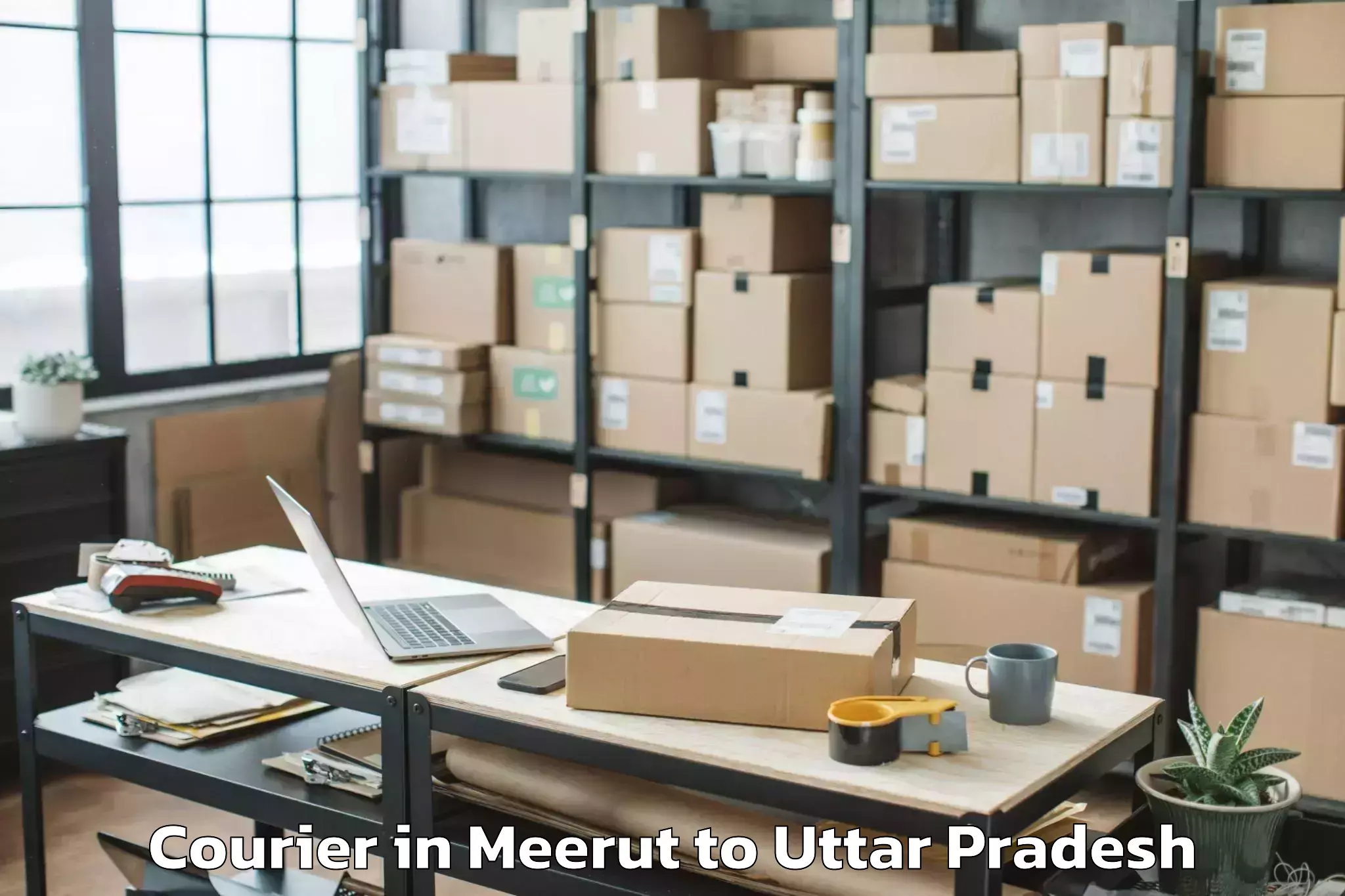 Get Meerut to Bakewar Courier